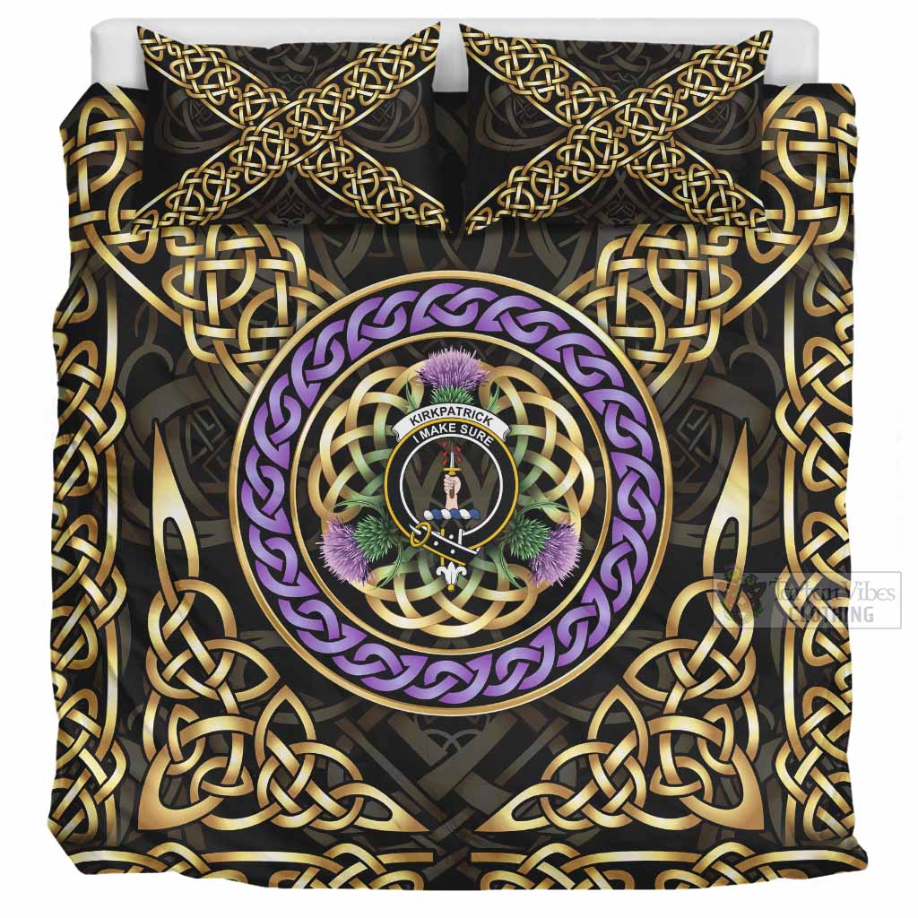 Kirkpatrick Clan Crest Bedding Set Celtic Scottish Thistle