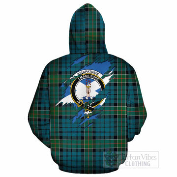 Kirkpatrick Clan Crest In Me Tartan Cotton Hoodie Scotland Flag Style