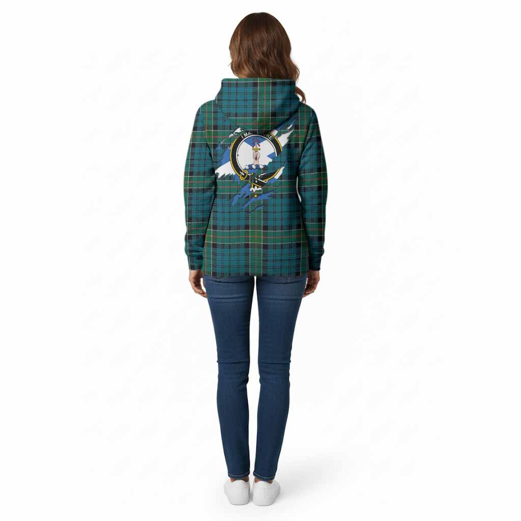 Kirkpatrick Clan Crest In Me Tartan Cotton Hoodie Scotland Flag Style