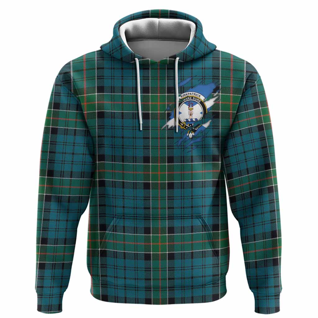 Kirkpatrick Clan Crest In Me Tartan Hoodie Scotland Flag Style