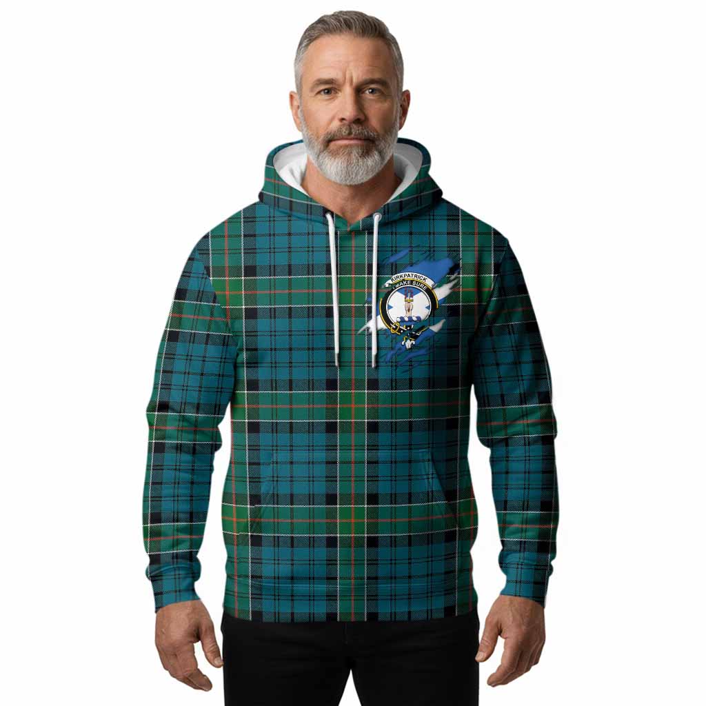 Kirkpatrick Clan Crest In Me Tartan Hoodie Scotland Flag Style