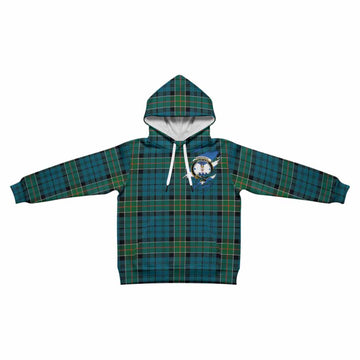 Kirkpatrick Clan Crest In Me Tartan Kid Hoodie Scotland Flag Style