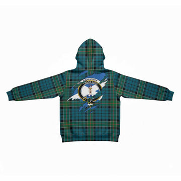 Kirkpatrick Clan Crest In Me Tartan Kid Hoodie Scotland Flag Style