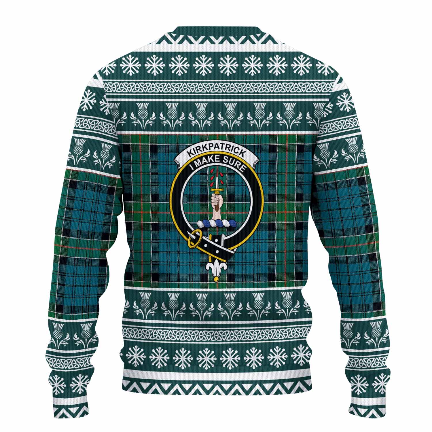 Kirkpatrick Clan Tartan Christmas Ugly Sweater with Family Crest - Tartan Vibes Clothing