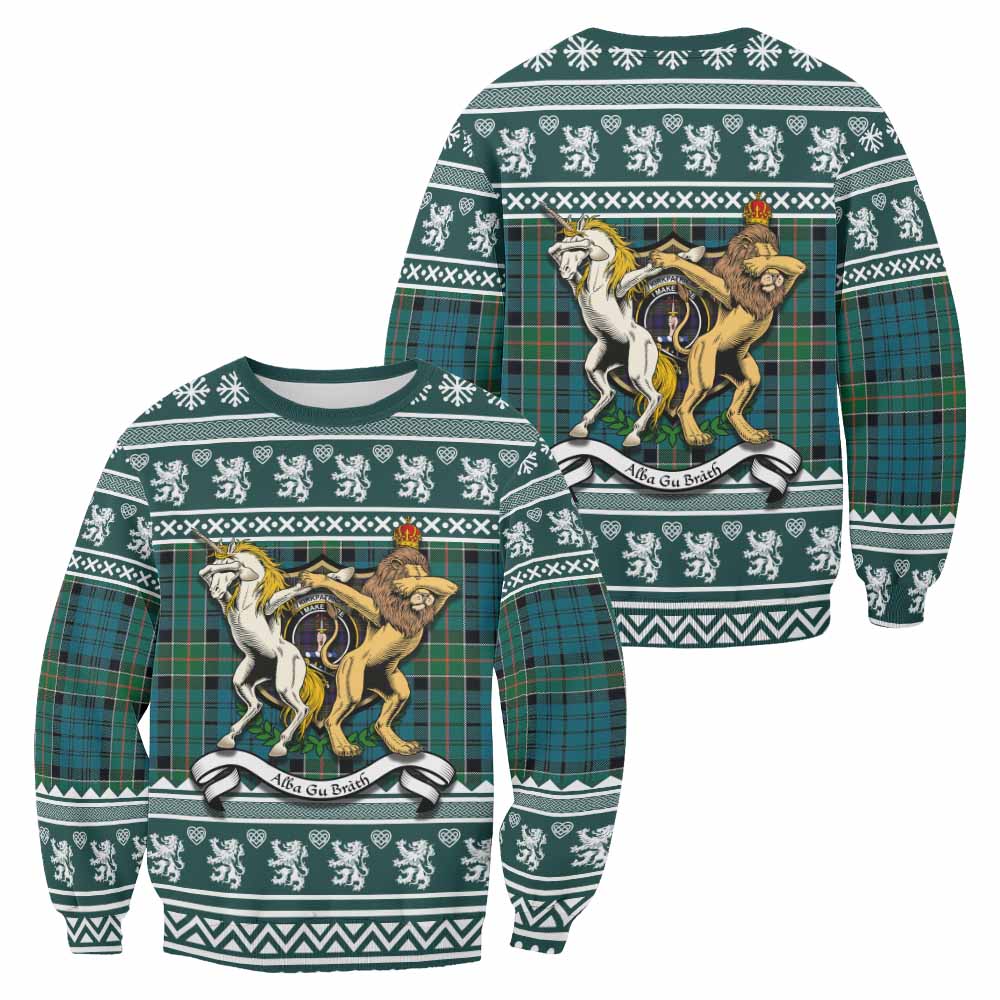 Kirkpatrick Clan Tartan Crest Christmas Sweatshirt Coat of Arms Funny Style - Tartan Vibes Clothing