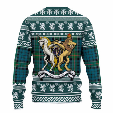Kirkpatrick Clan Tartan Crest Christmas Ugly Sweater Coat of Arms Funny Style