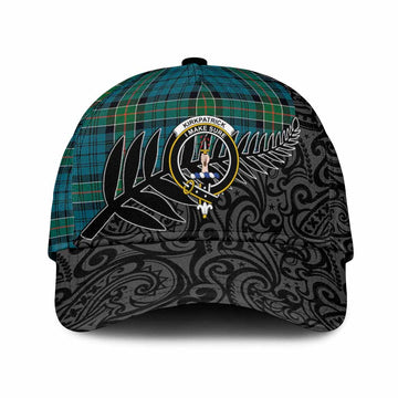Kirkpatrick Crest Tartan Classic Cap with New Zealand Silver Fern Half Style