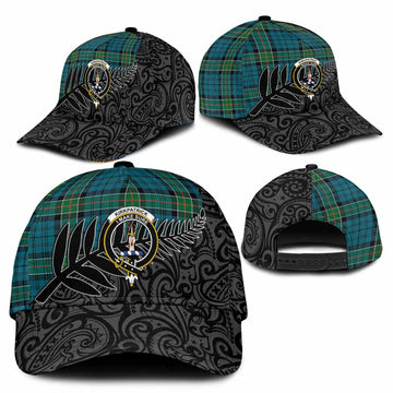 Kirkpatrick Crest Tartan Classic Cap with New Zealand Silver Fern Half Style