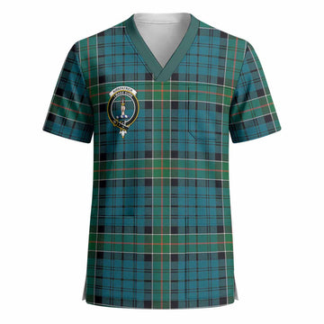 Kirkpatrick Crest Tartan Scrub Top - Tartan Vibes Clothing