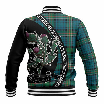 Kirkpatrick Family Crest Tartan Baseball Jacket Alba Thistle Inspired