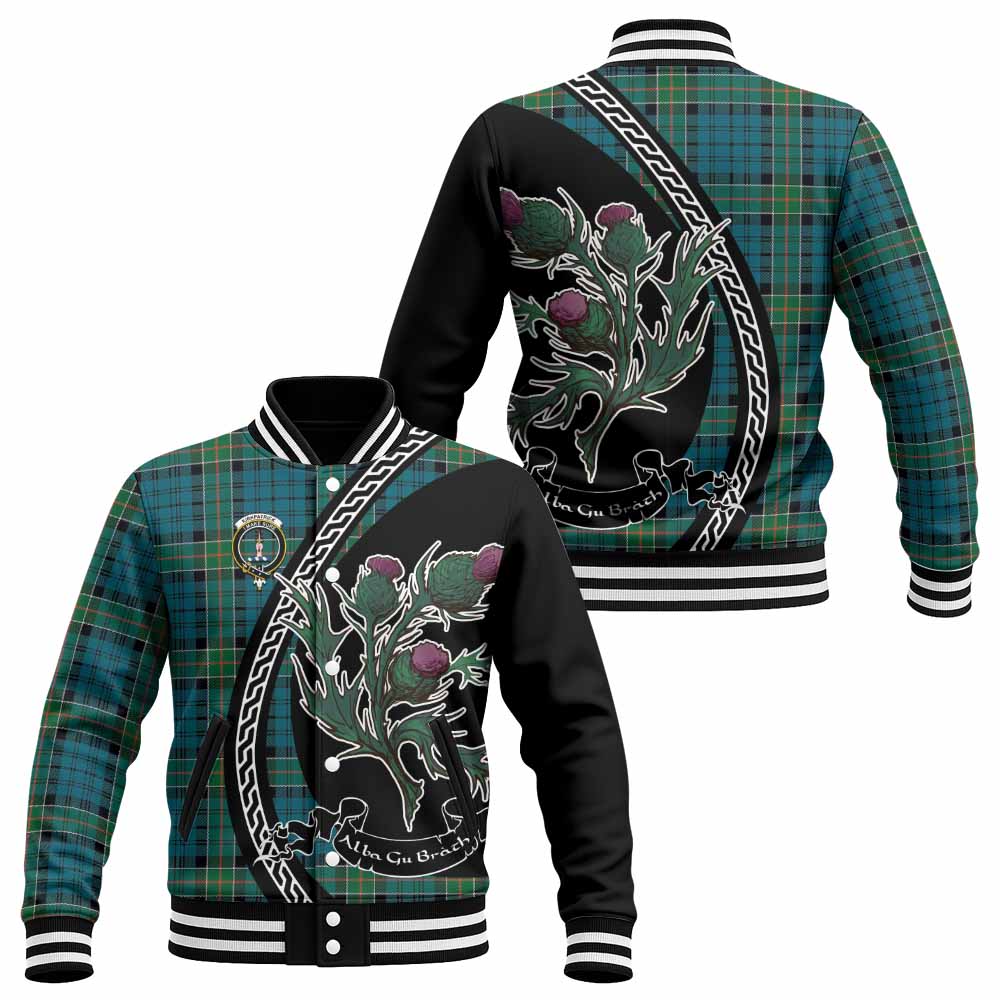 Kirkpatrick Family Crest Tartan Baseball Jacket Alba Thistle Inspired - Tartan Vibes Clothing
