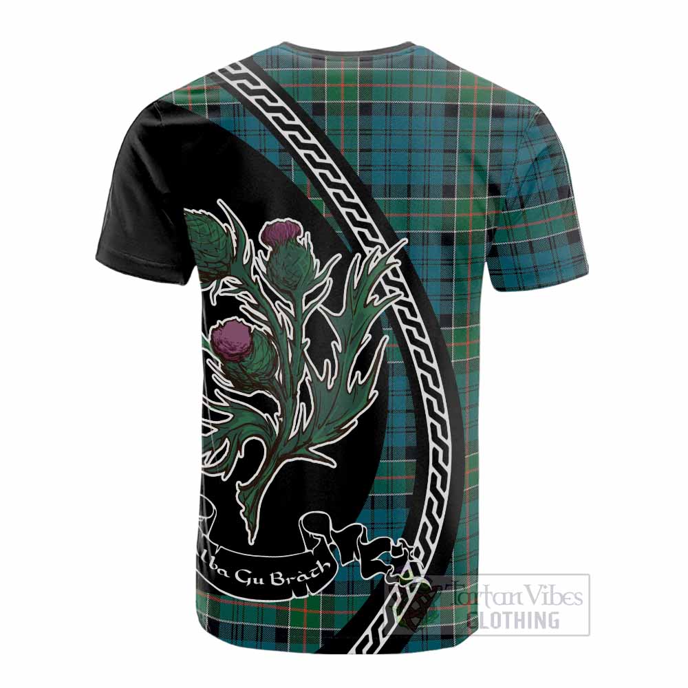 Kirkpatrick Family Crest Tartan Cotton T-shirt Alba Thistle Inspired - Tartan Vibes Clothing