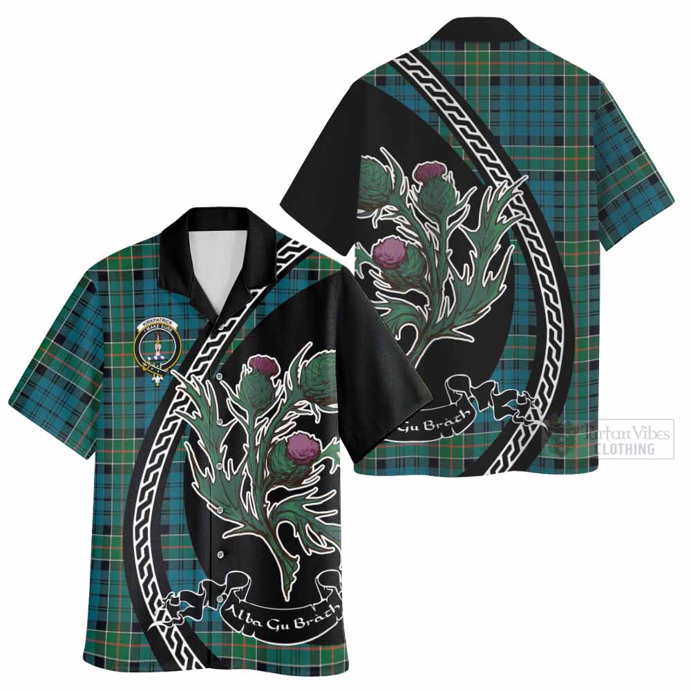 Kirkpatrick Family Crest Tartan Hawaiian Shirt Alba Thistle Inspired - Tartan Vibes Clothing