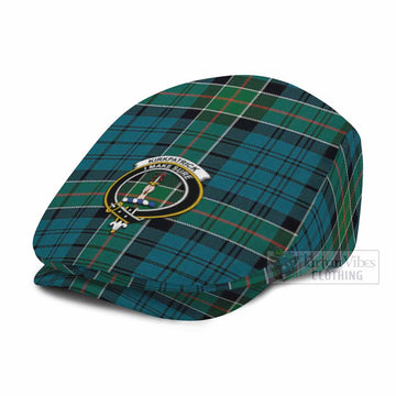 Kirkpatrick Family Crest Tartan Jeff Cap, Tartan Flat Cap