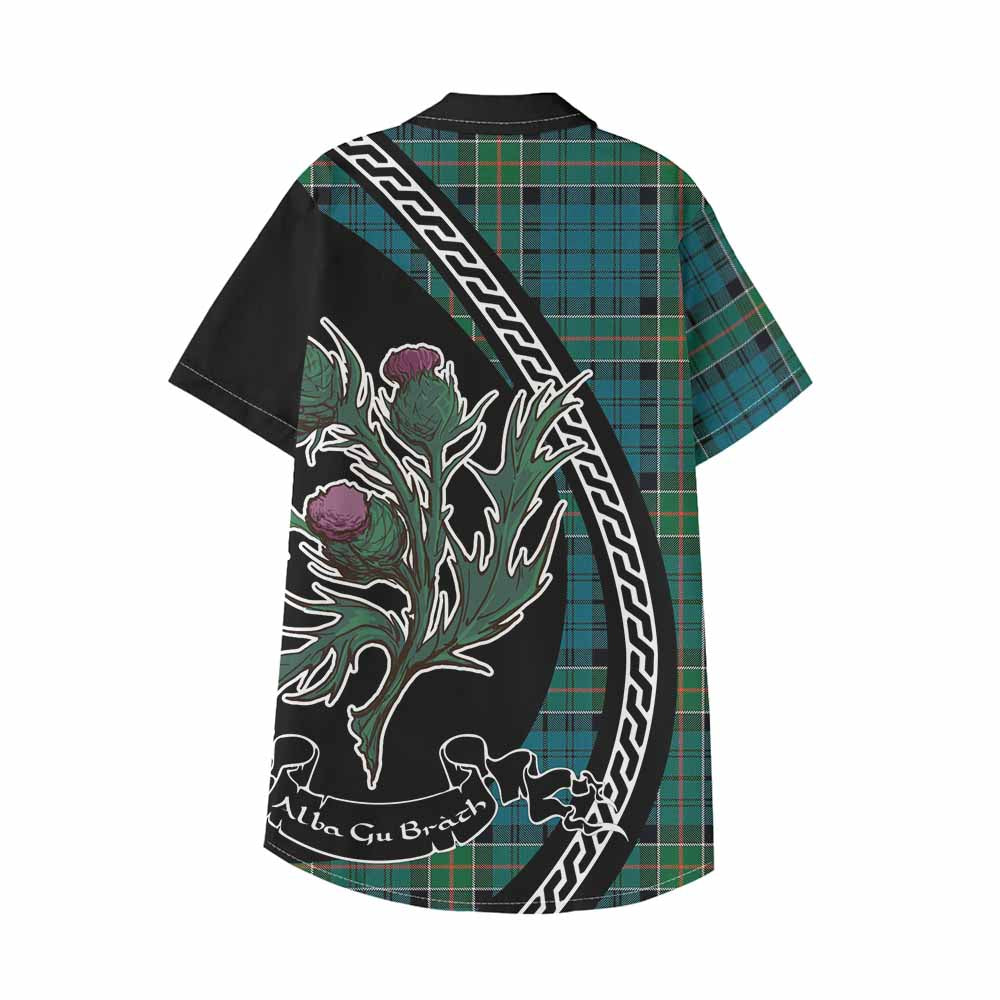 Kirkpatrick Family Crest Tartan Kid Hawaiian Shirt Alba Thistle Inspired - Tartan Vibes Clothing