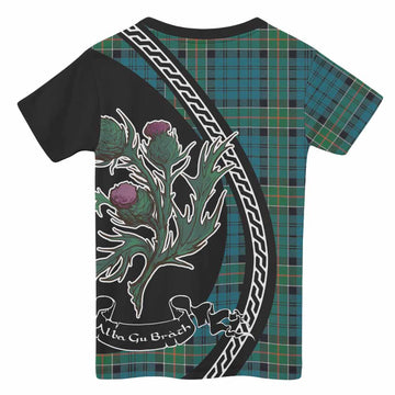 Kirkpatrick Family Crest Tartan Kid T-shirt Alba Thistle Inspired - Tartan Vibes Clothing