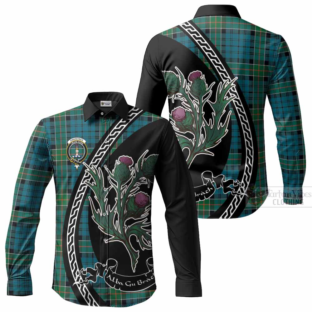 Kirkpatrick Family Crest Tartan Long Sleeve Button Shirts Alba Thistle Inspired - Tartan Vibes Clothing