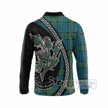 Kirkpatrick Family Crest Tartan Long Sleeve Polo Shirt Alba Thistle Inspired - Tartan Vibes Clothing
