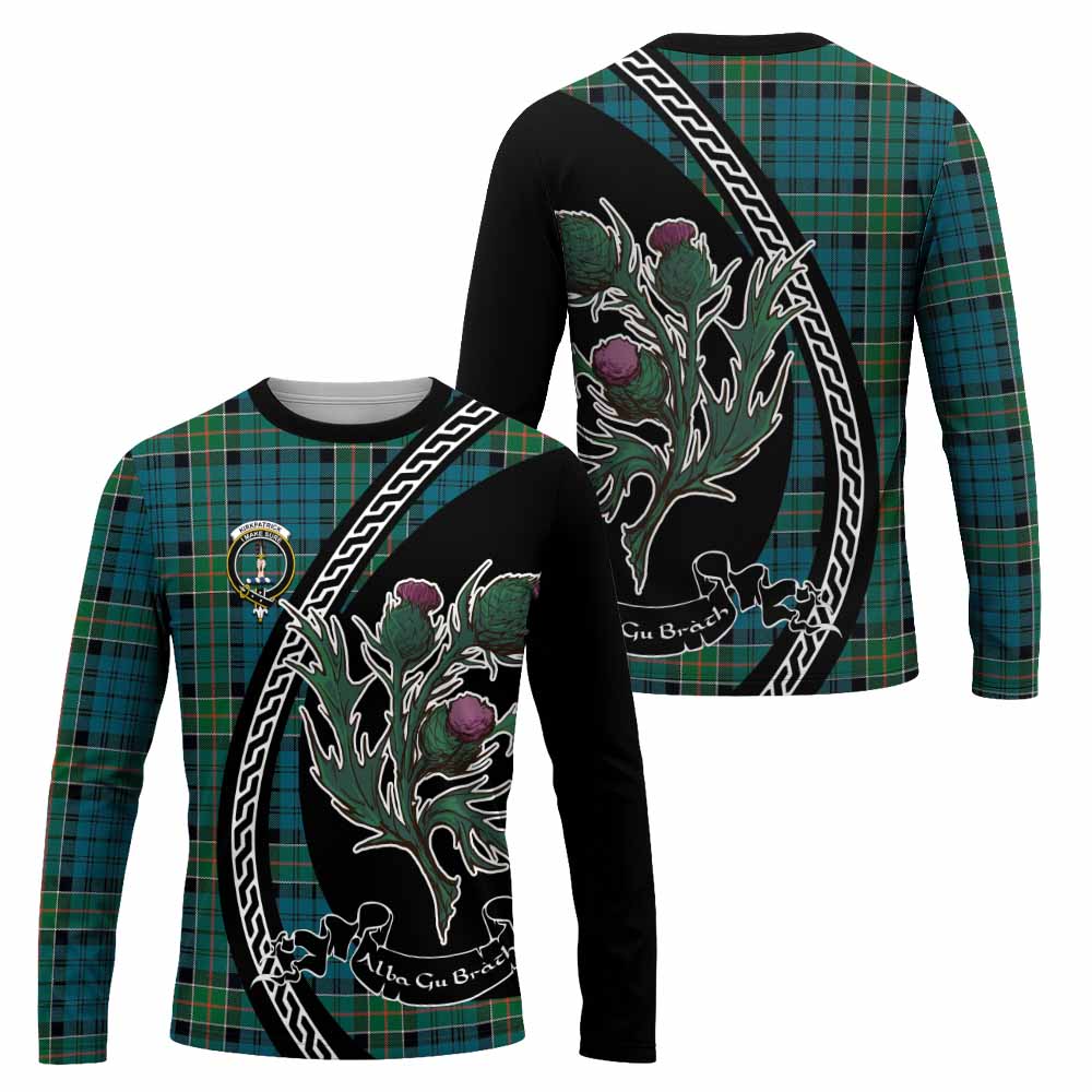 Kirkpatrick Family Crest Tartan Long Sleeve T-Shirt Alba Thistle Inspired - Tartan Vibes Clothing