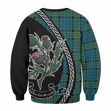 Kirkpatrick Family Crest Tartan Sweatshirt Alba Thistle Inspired