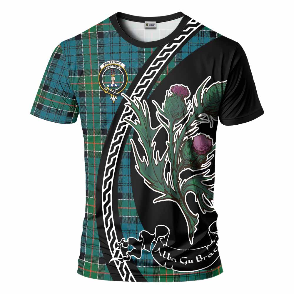 Kirkpatrick Family Crest Tartan T-Shirt Alba Thistle Inspired - Tartan Vibes Clothing