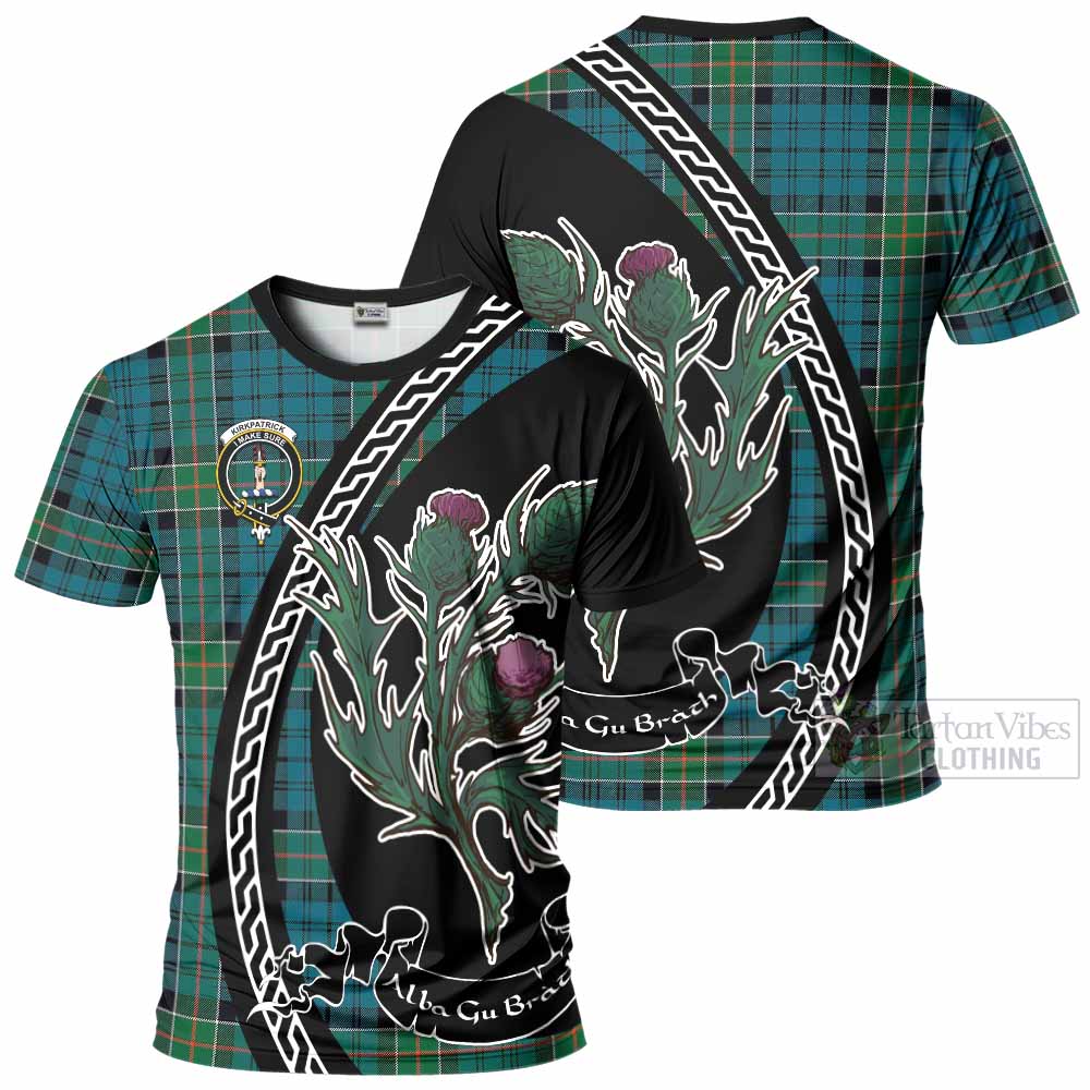 Kirkpatrick Family Crest Tartan T-Shirt Alba Thistle Inspired - Tartan Vibes Clothing