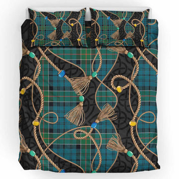 Kirkpatrick Scottish Tartan Twisted Ropes Stylized Bedding Set UK Bedding Set UK King 91*87 inch - Tartan Vibes Clothing