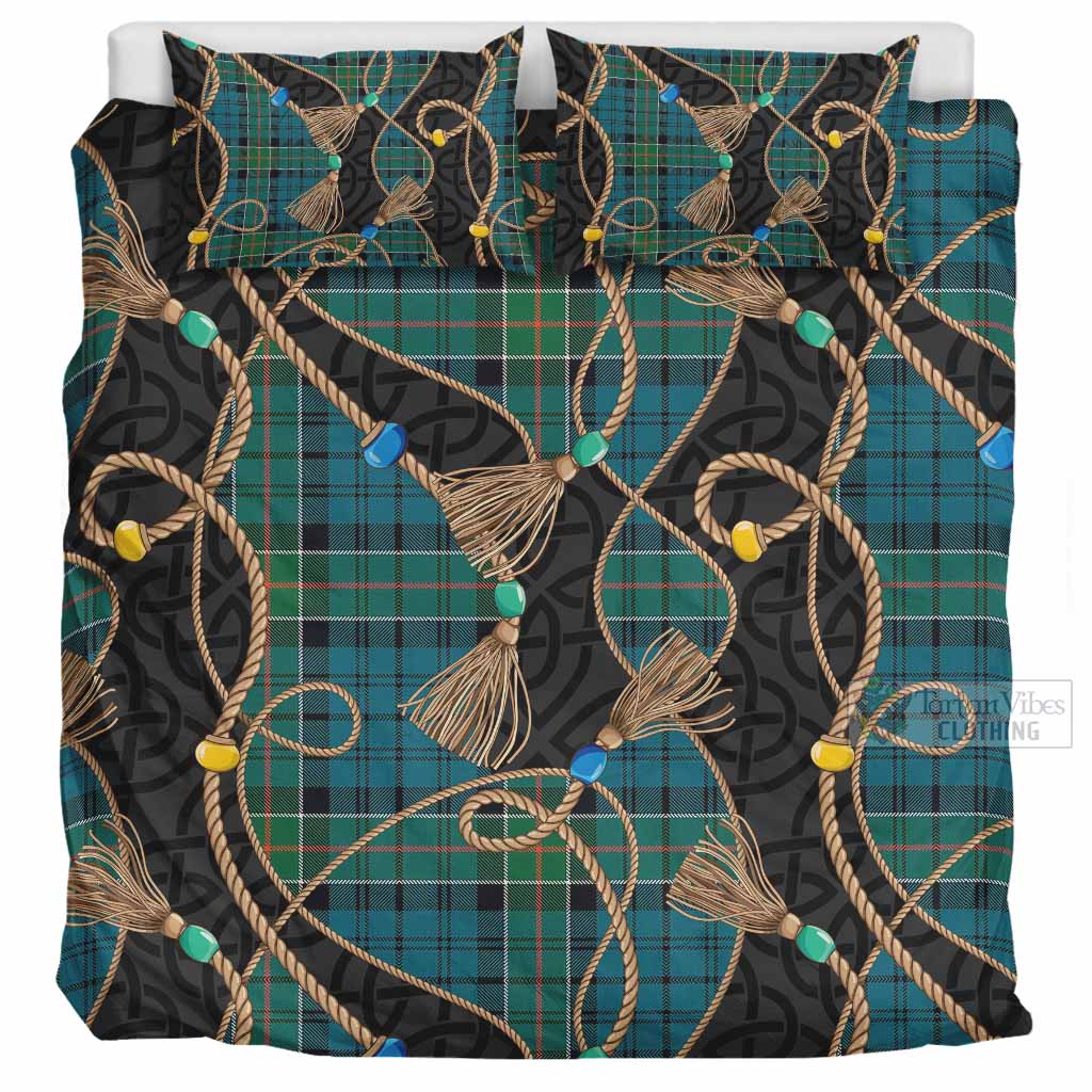 Kirkpatrick Scottish Tartan Twisted Ropes Stylized Bedding Set UK Bedding Set UK Super King 104*94 inch - Tartan Vibes Clothing