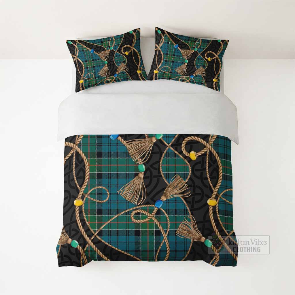 Kirkpatrick Scottish Tartan Twisted Ropes Stylized Bedding Set - Tartan Vibes Clothing