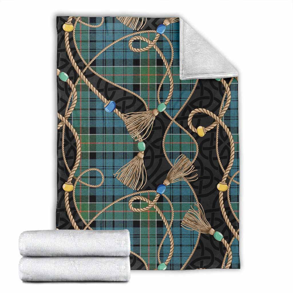 Kirkpatrick Scottish Tartan Twisted Ropes Stylized Blanket X-Large 59 x 79 inches 150 x 200 cm - Tartan Vibes Clothing