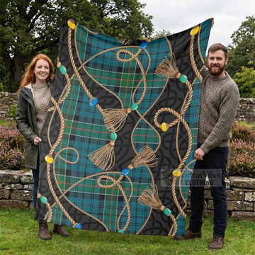 Kirkpatrick Scottish Tartan Twisted Ropes Stylized Blanket - Tartan Vibes Clothing