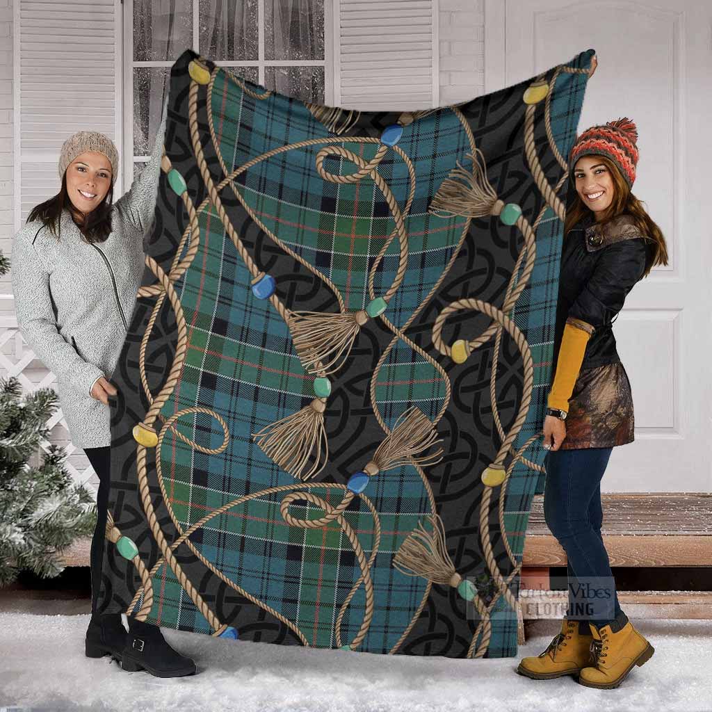 Kirkpatrick Scottish Tartan Twisted Ropes Stylized Blanket - Tartan Vibes Clothing