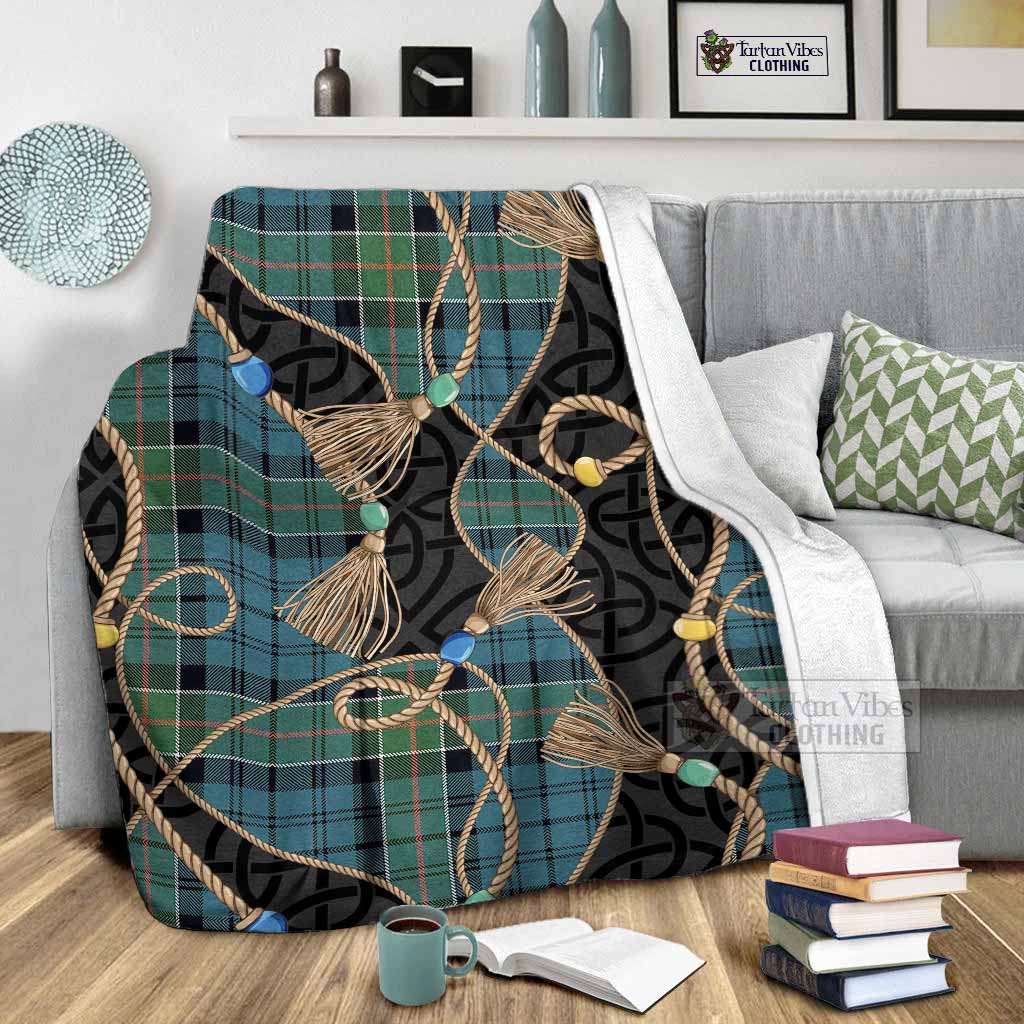 Kirkpatrick Scottish Tartan Twisted Ropes Stylized Blanket - Tartan Vibes Clothing