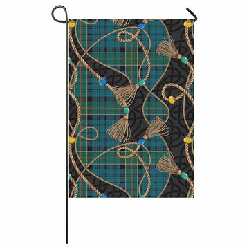 Kirkpatrick Scottish Tartan Twisted Ropes Stylized Garden Flag