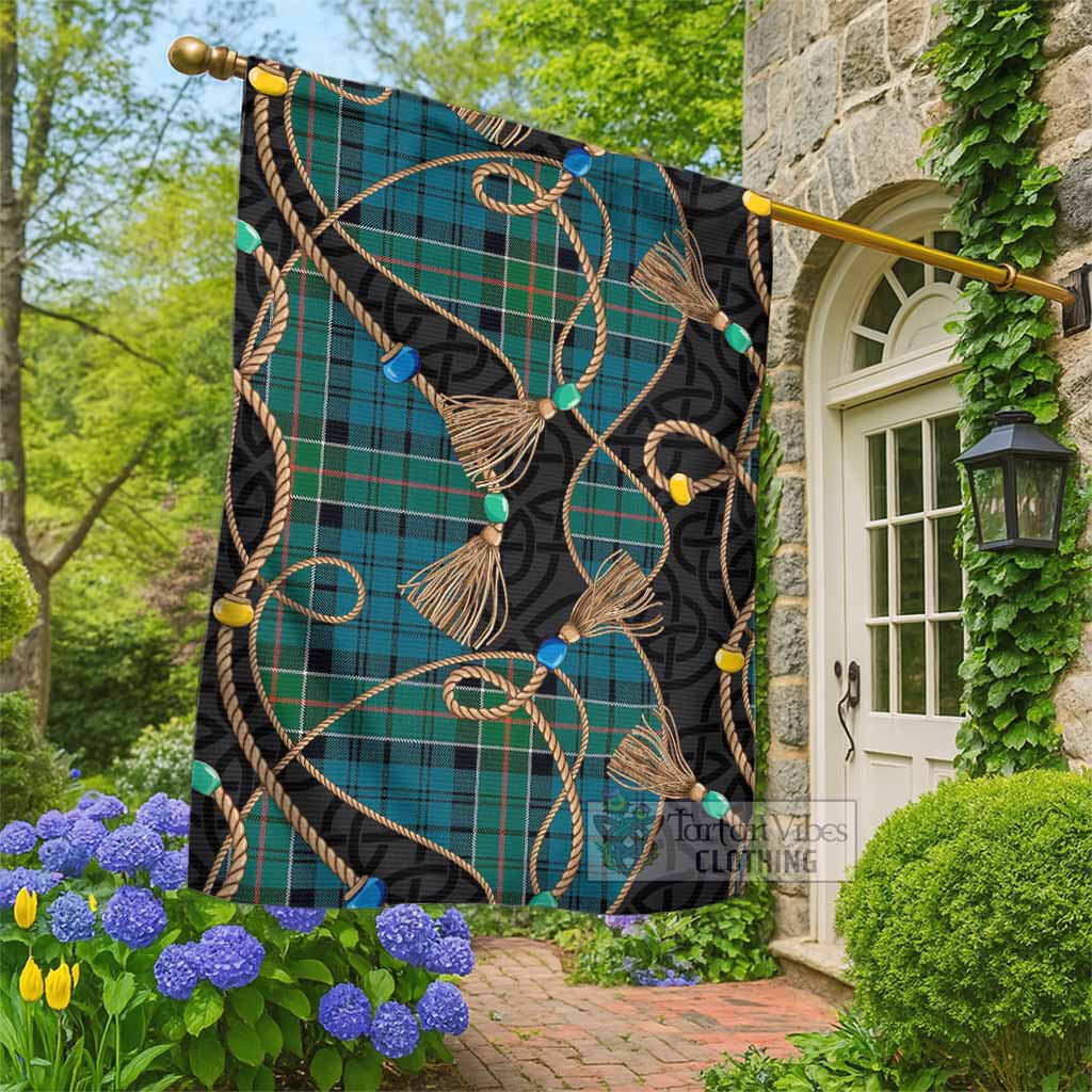 Kirkpatrick Scottish Tartan Twisted Ropes Stylized Garden Flag - Tartan Vibes Clothing
