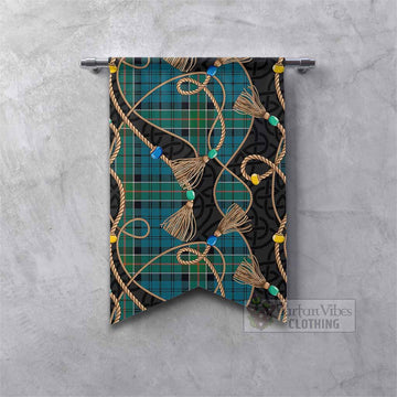 Kirkpatrick Scottish Tartan Twisted Ropes Stylized Gonfalon