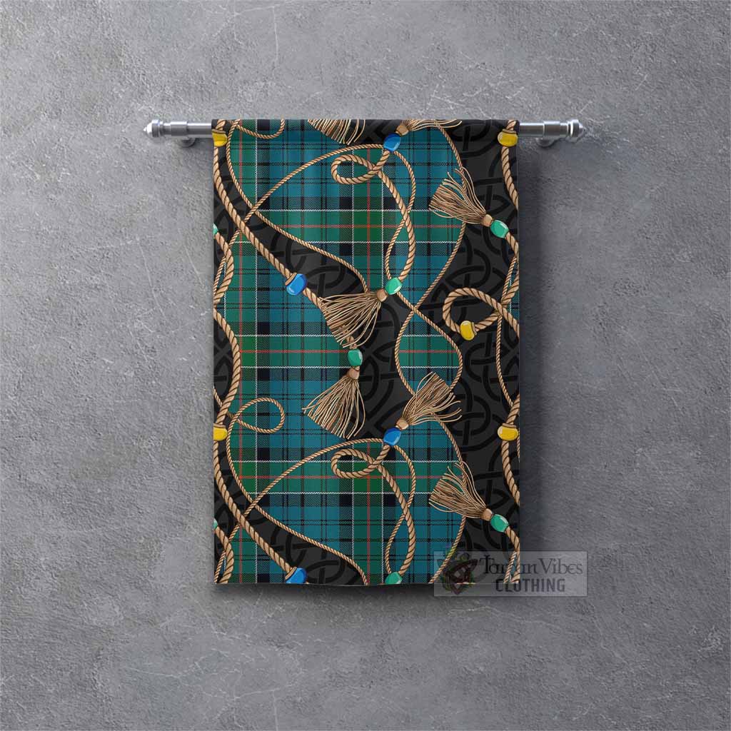 Kirkpatrick Scottish Tartan Twisted Ropes Stylized Gonfalon Rectangle - Tartan Vibes Clothing