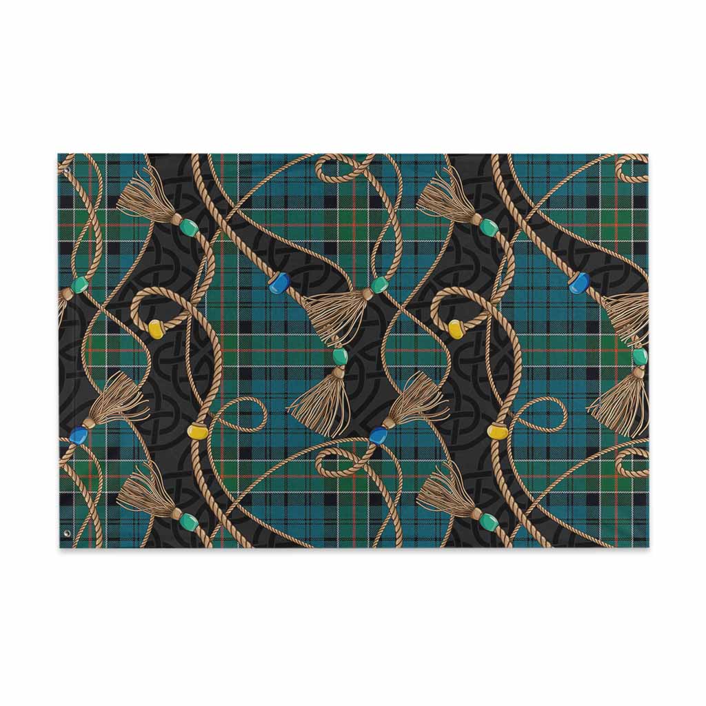 Kirkpatrick Scottish Tartan Twisted Ropes Stylized House Flag 48*72 inch (120*180 cm) - Tartan Vibes Clothing