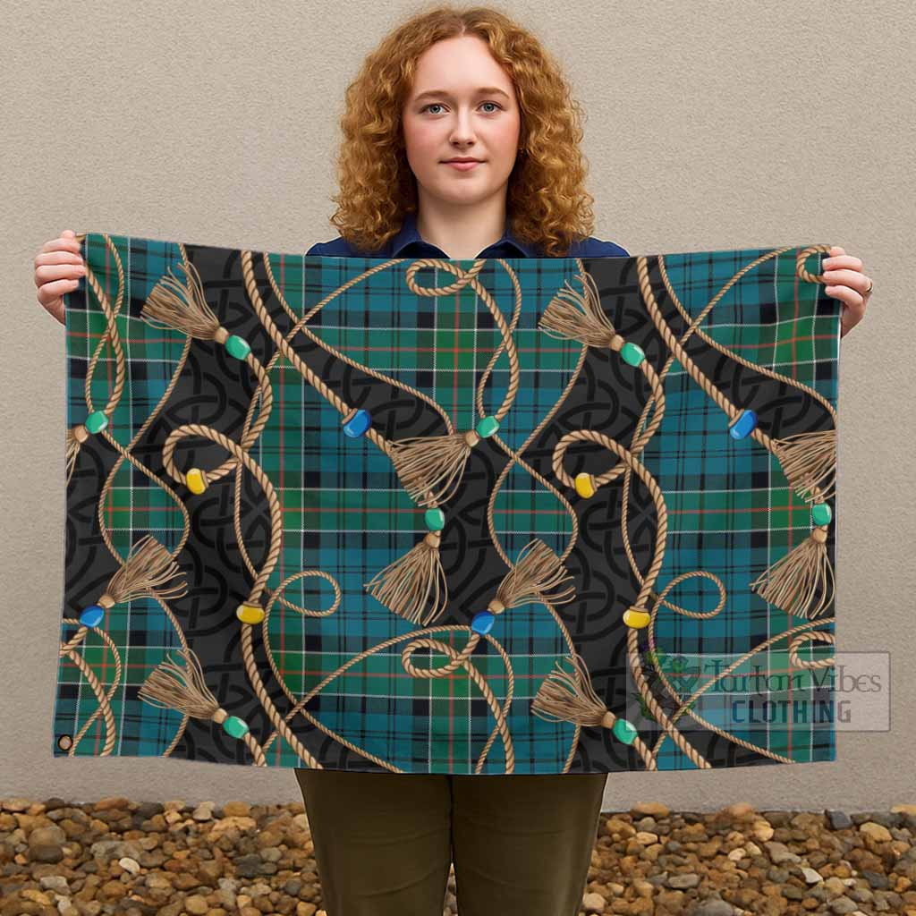 Kirkpatrick Scottish Tartan Twisted Ropes Stylized House Flag - Tartan Vibes Clothing