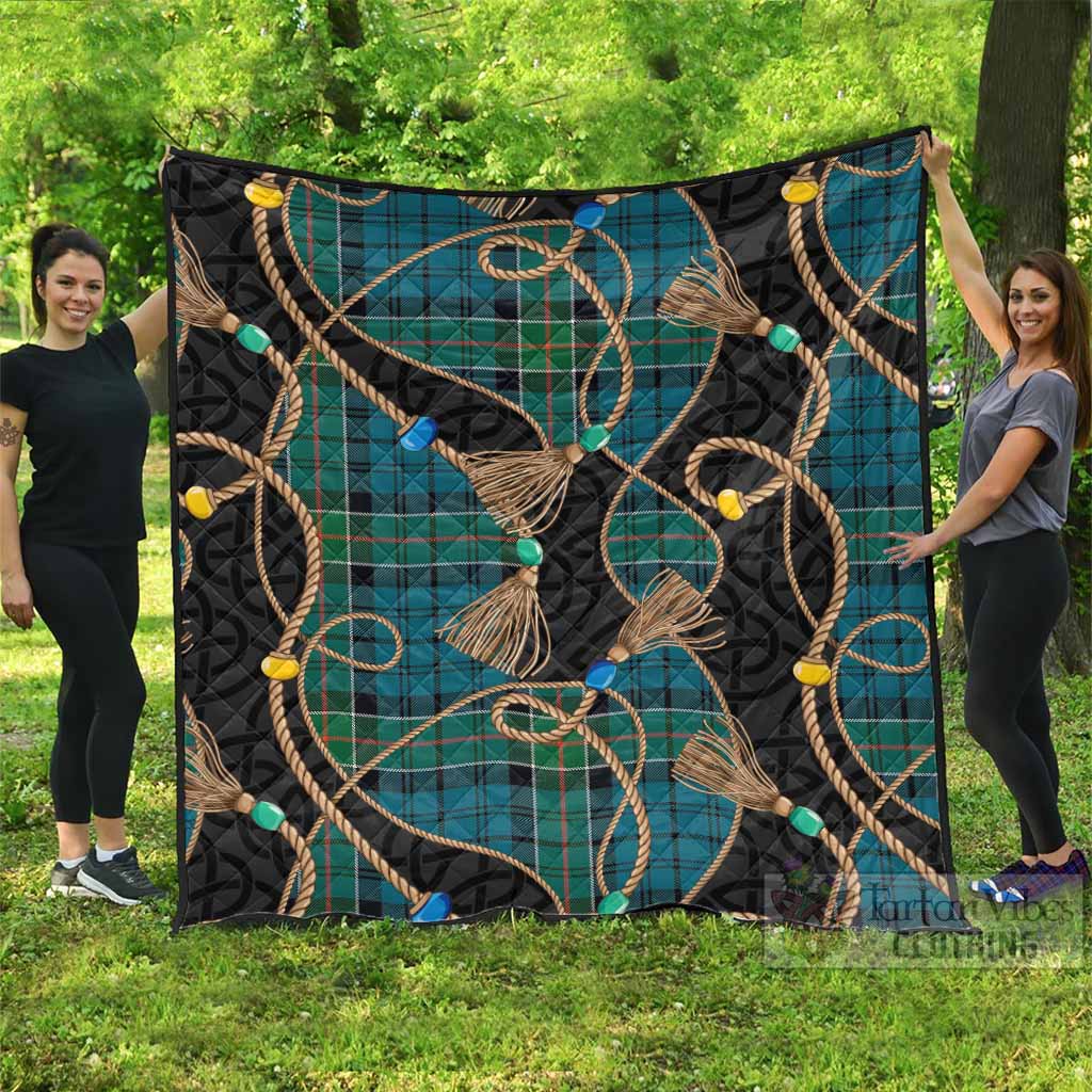 Kirkpatrick Scottish Tartan Twisted Ropes Stylized Premium Quilt - Tartan Vibes Clothing