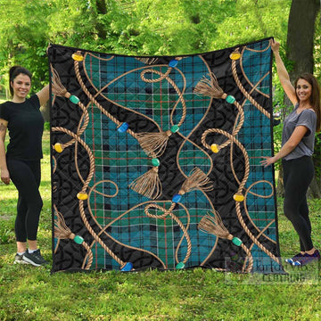Kirkpatrick Scottish Tartan Twisted Ropes Stylized Premium Quilt - Tartan Vibes Clothing