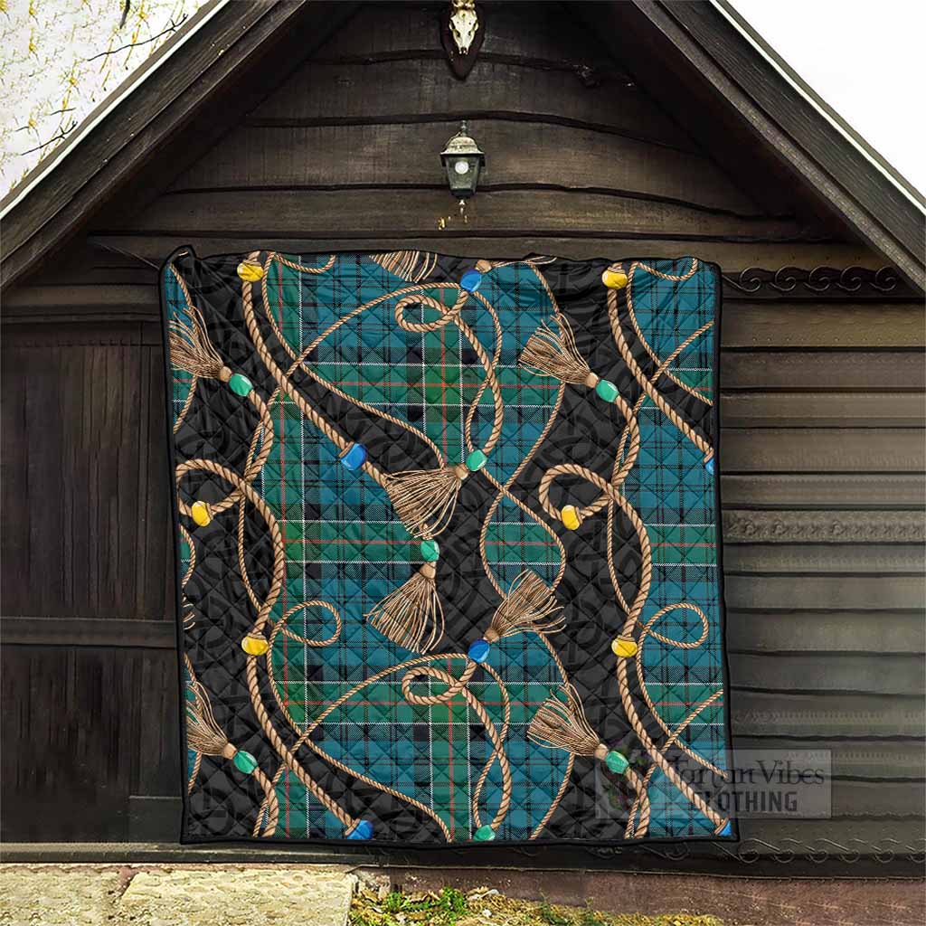 Kirkpatrick Scottish Tartan Twisted Ropes Stylized Premium Quilt - Tartan Vibes Clothing