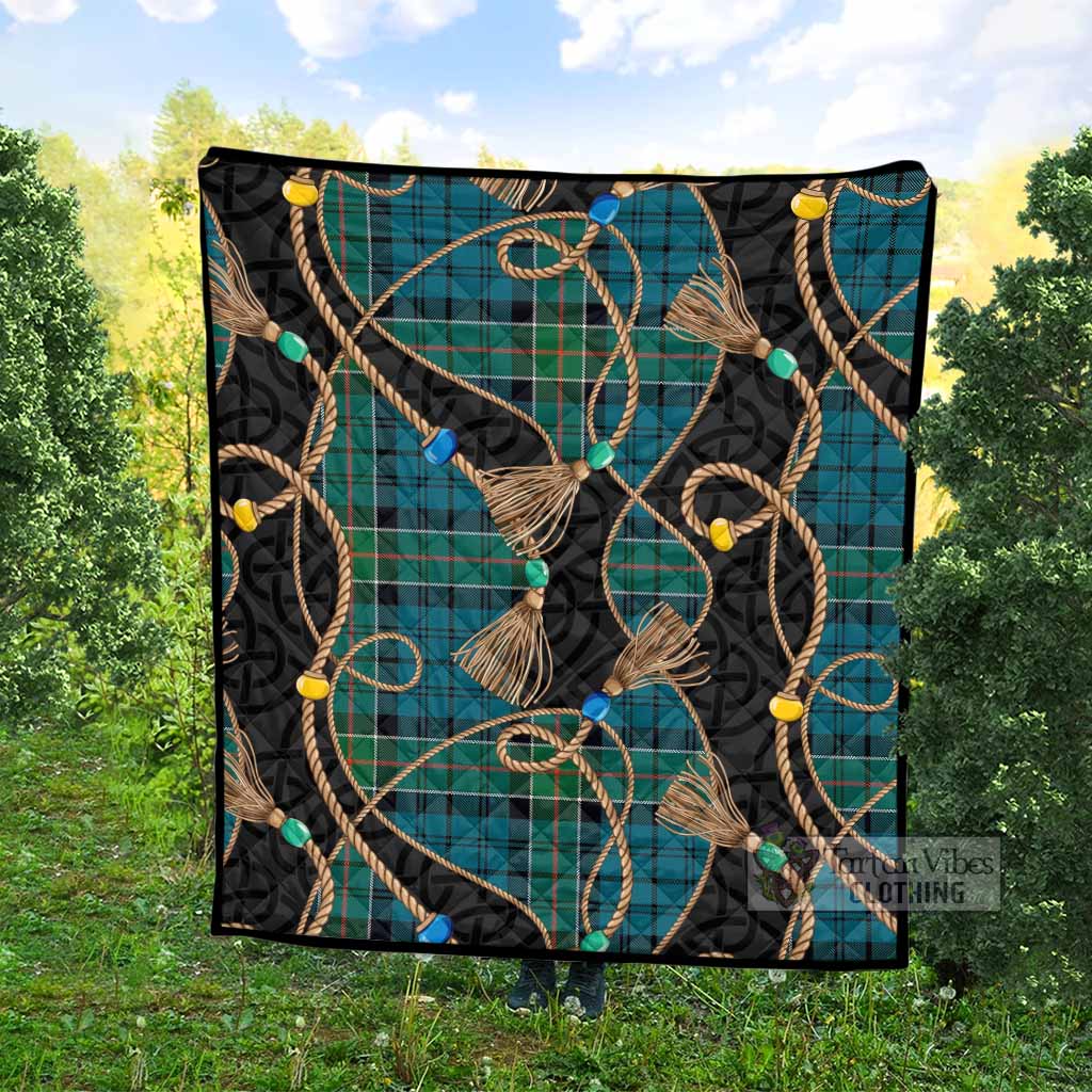 Kirkpatrick Scottish Tartan Twisted Ropes Stylized Premium Quilt - Tartan Vibes Clothing
