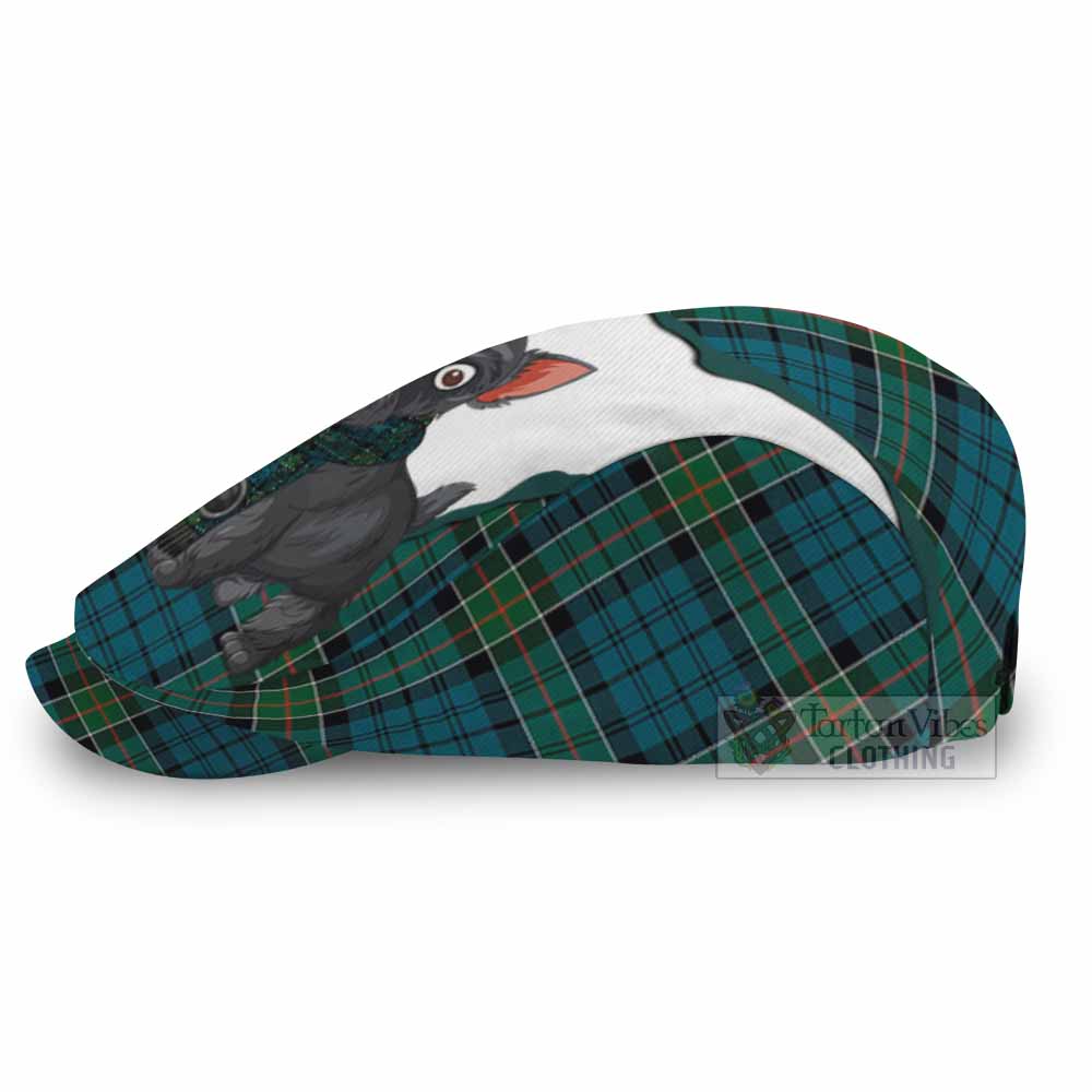 Kirkpatrick Scottish Terrier Tartan Flat Cap, Jeff Cap Thistle Heritage Art - Tartan Vibes Clothing