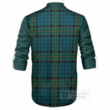Kirkpatrick Tartan Accent Ghillie Shirt with Family Crest