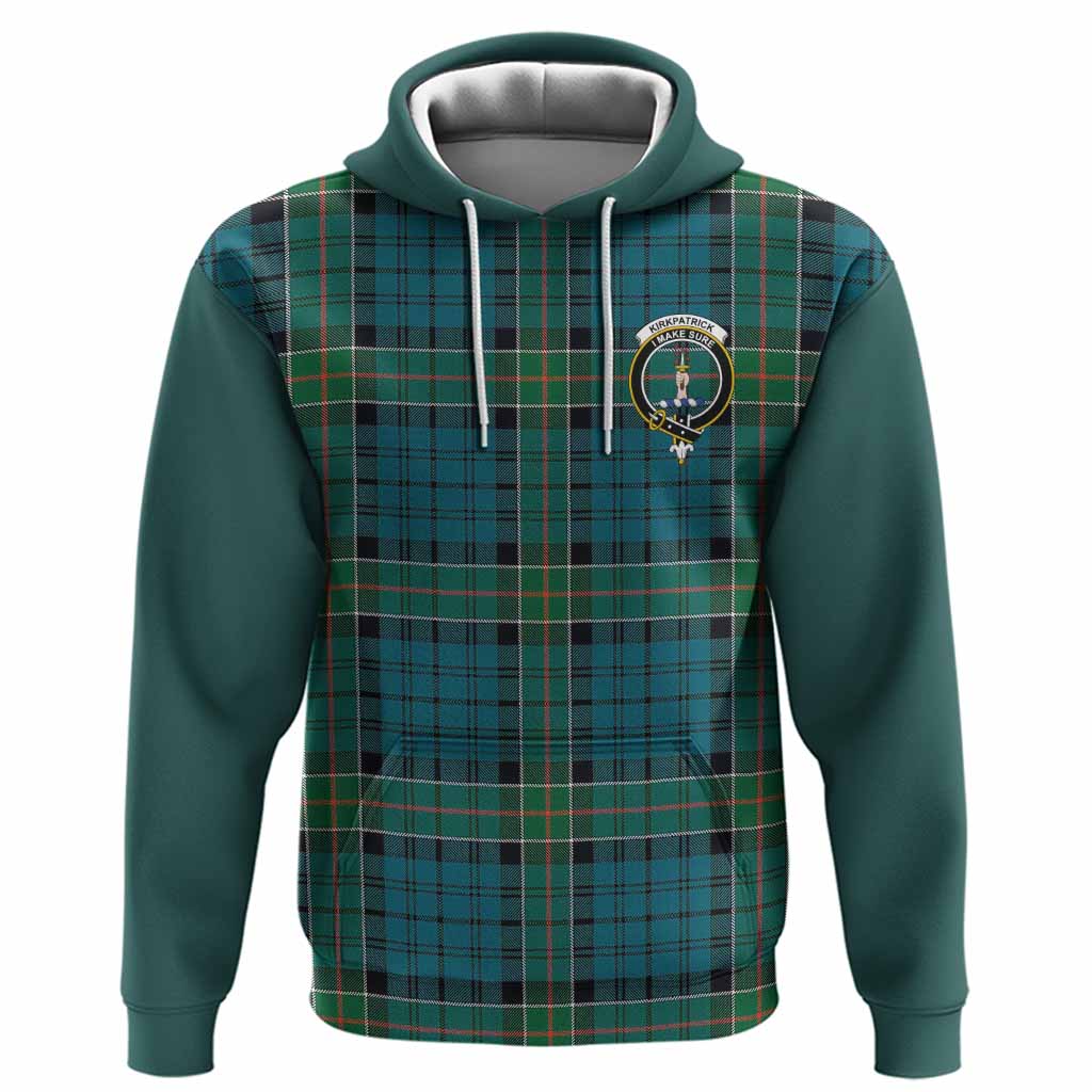 Kirkpatrick Tartan Accent Hoodie with Family Crest