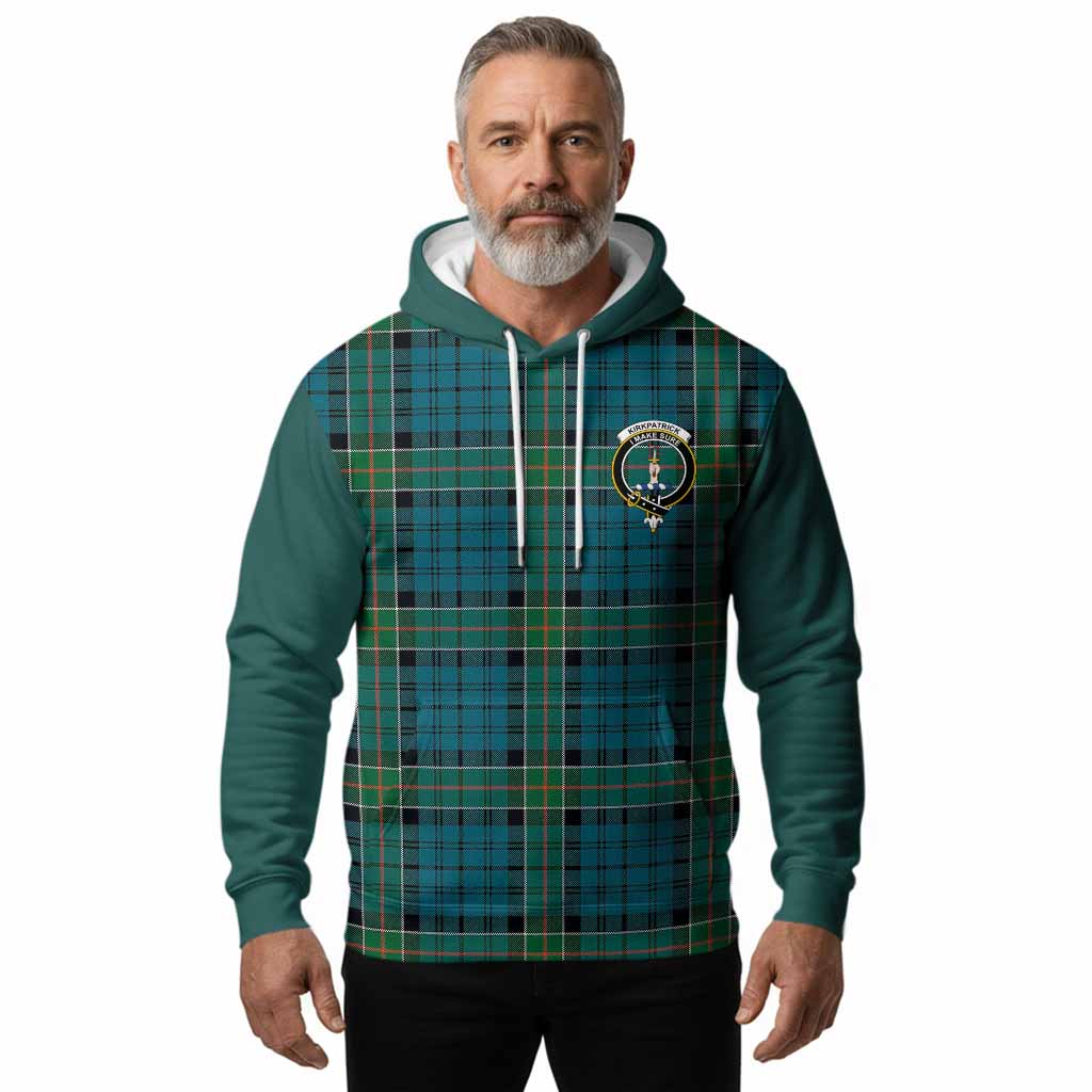 Kirkpatrick Tartan Accent Hoodie with Family Crest