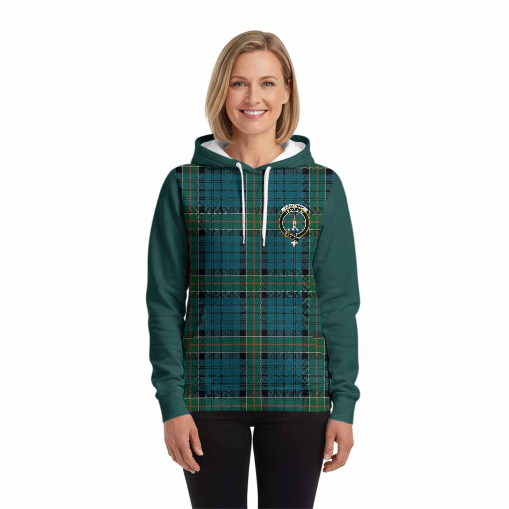Kirkpatrick Tartan Accent Hoodie with Family Crest