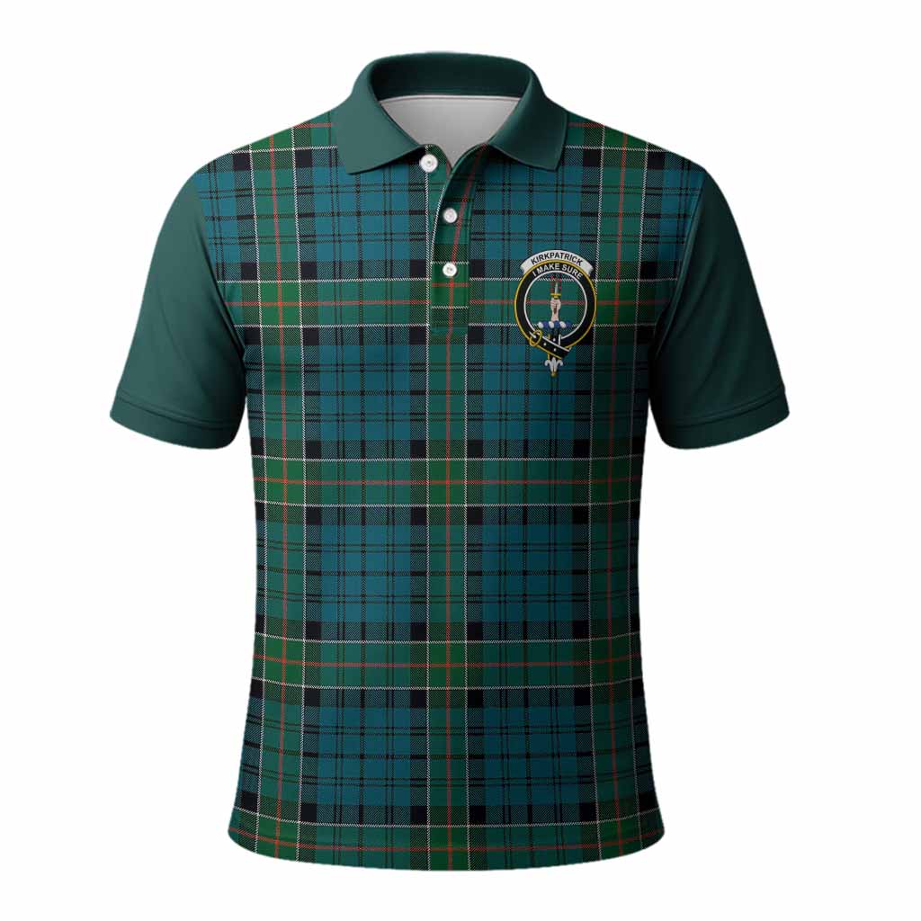 Kirkpatrick Tartan Accent Polo Shirt with Family Crest