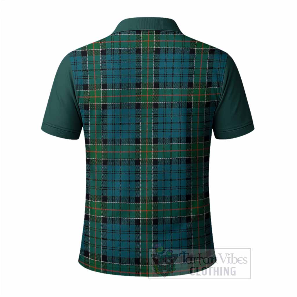 Kirkpatrick Tartan Accent Polo Shirt with Family Crest